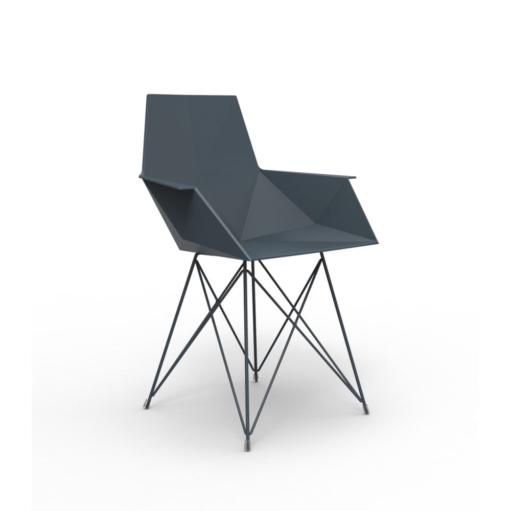 Vondom - Chaise avec accoudoirs FAZ - noir - Structure en acier - Canapés