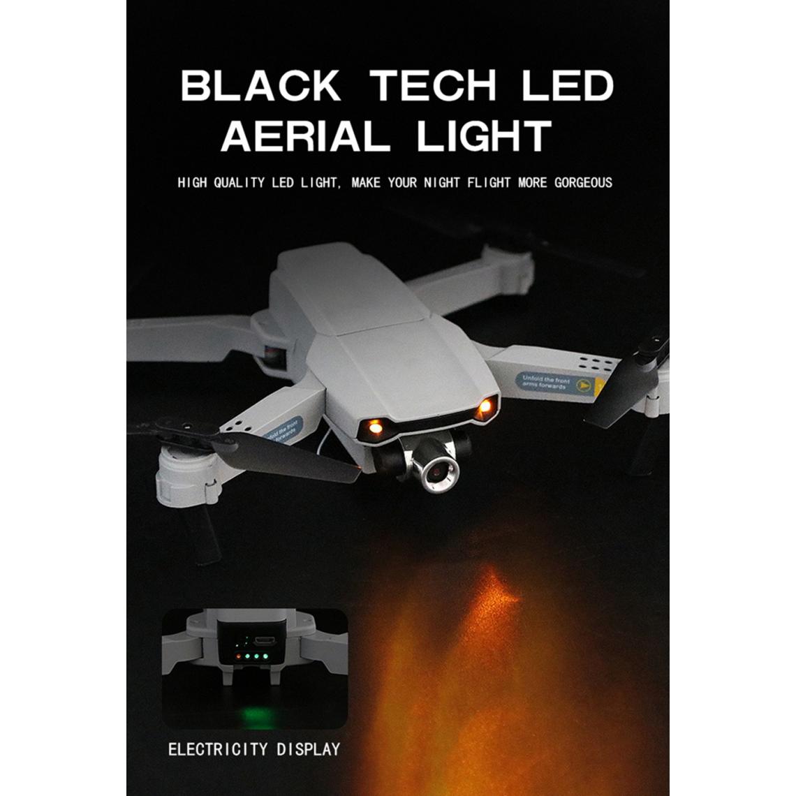 Universal - X2 RC drone avec caméra HD FPV drone 4K WiFi quadcopter caméra drone mode de maintien de l'altitude chaude LED pliable RC utilisable jouet | RC quadcopter(Le noir) - Drone