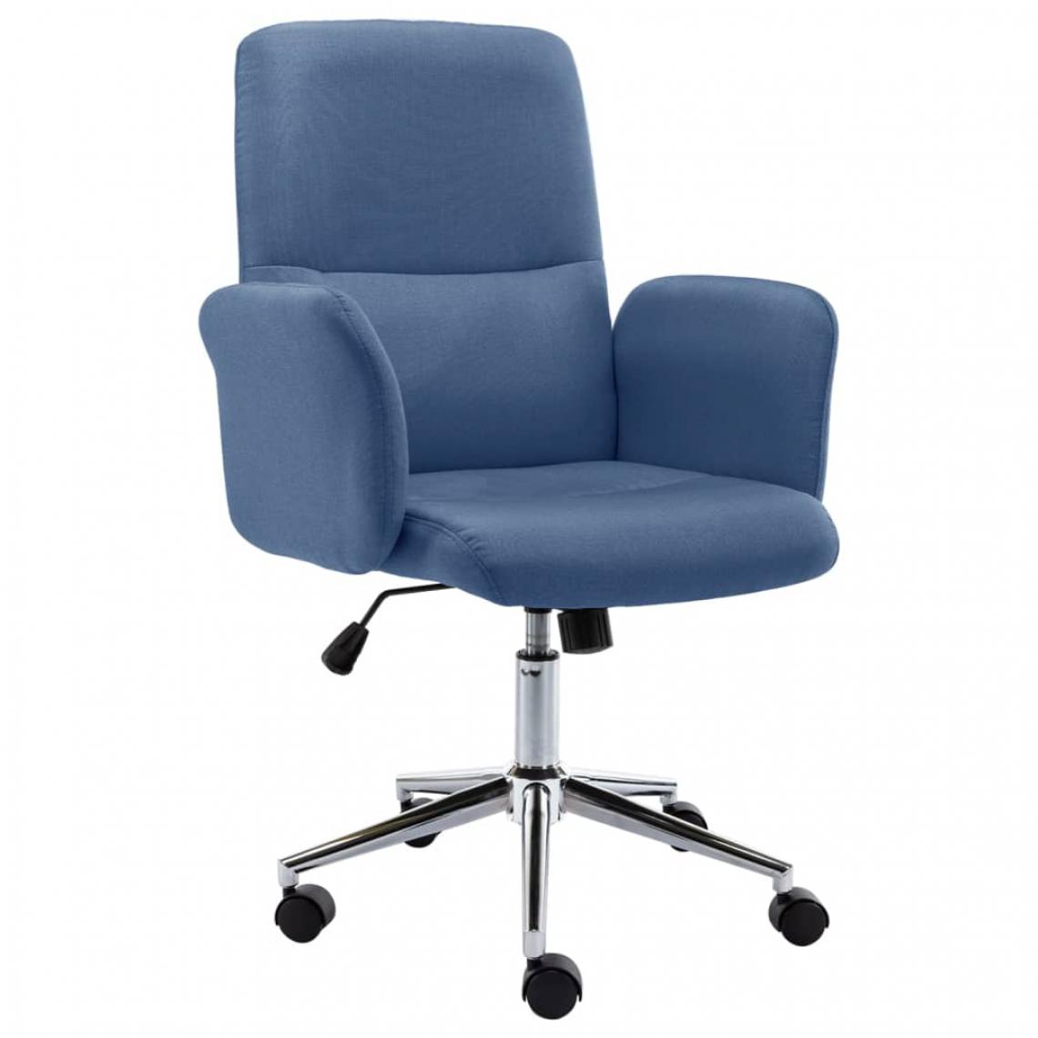 Vidaxl - vidaXL Chaise de bureau Tissu Bleu - Bureaux