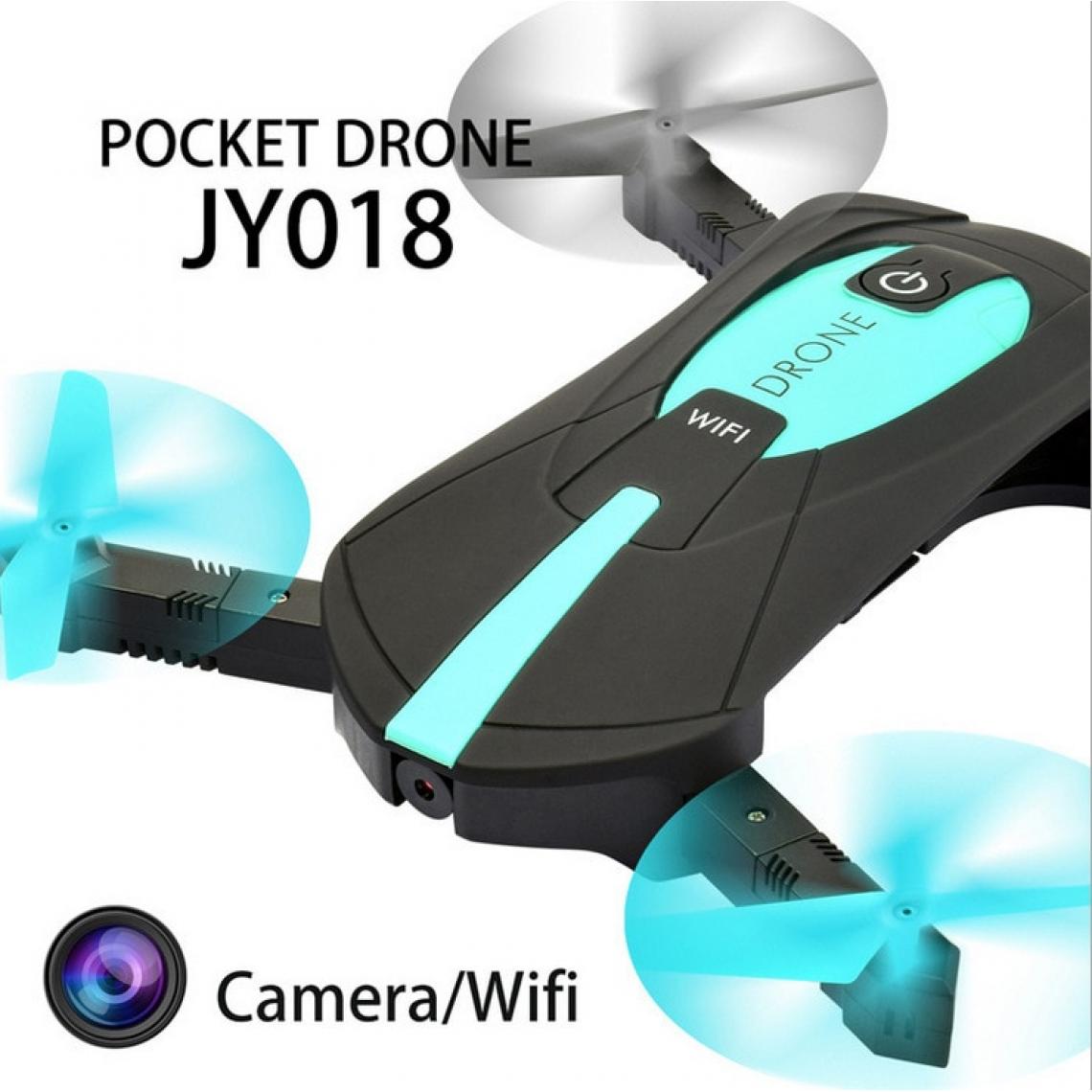 Universal - Drone télécommandé JY018 Quadcopter pliable Selfie Hélicoptère Mini Drone avec appareil photo WiFi HD Pocket Drone | Hélicoptère télécommandé(Le noir) - Hélicoptères RC