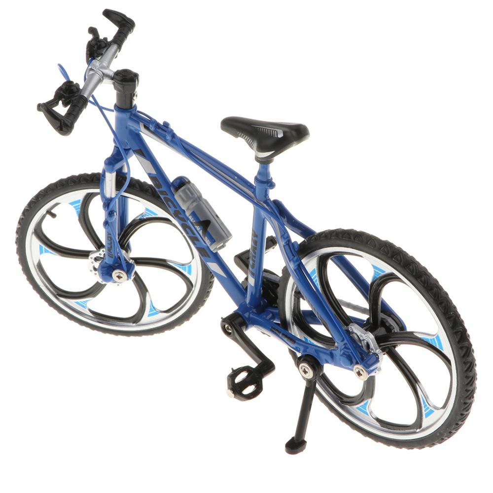 marque generique - Échelle 1:10 Alliage Diecast Bike Modèle Artisanat Vélo Jouet Bleu - Motos