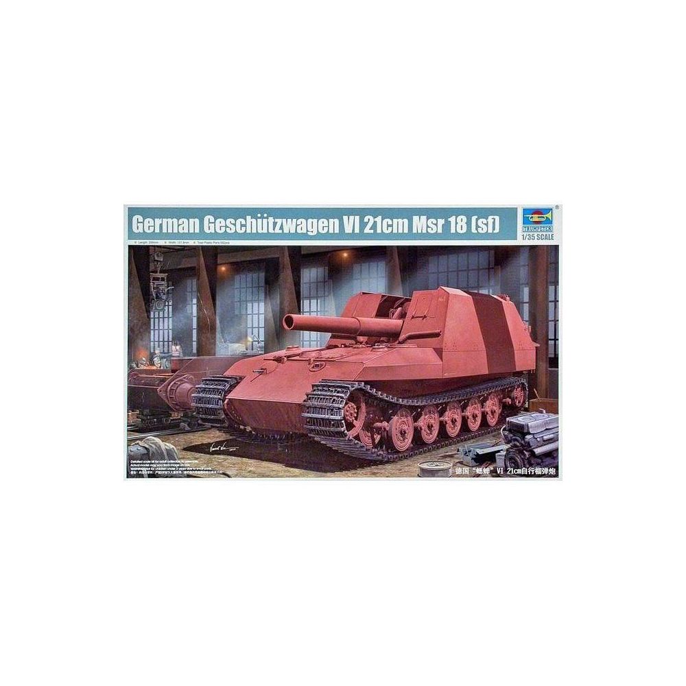 Trumpeter - Maquette Char Geschützwagen Tiger Grille Ii 21 Auf 210 Mm Mortar 18/1 L/31 - Chars