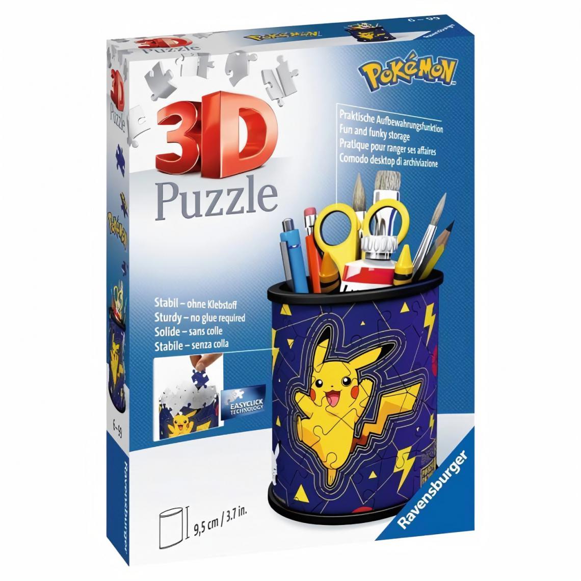 Ravensburger - Puzzle 3D Pot a crayons 54 pieces - Pokemon - Animaux