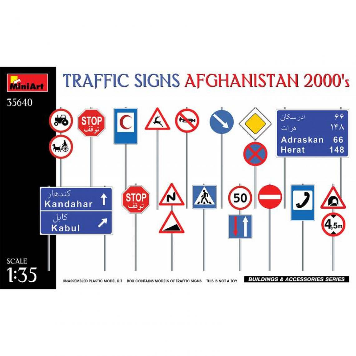Mini Art - Traffic Signs Afghanistan 2000's - Décor Modélisme - Accessoires maquettes