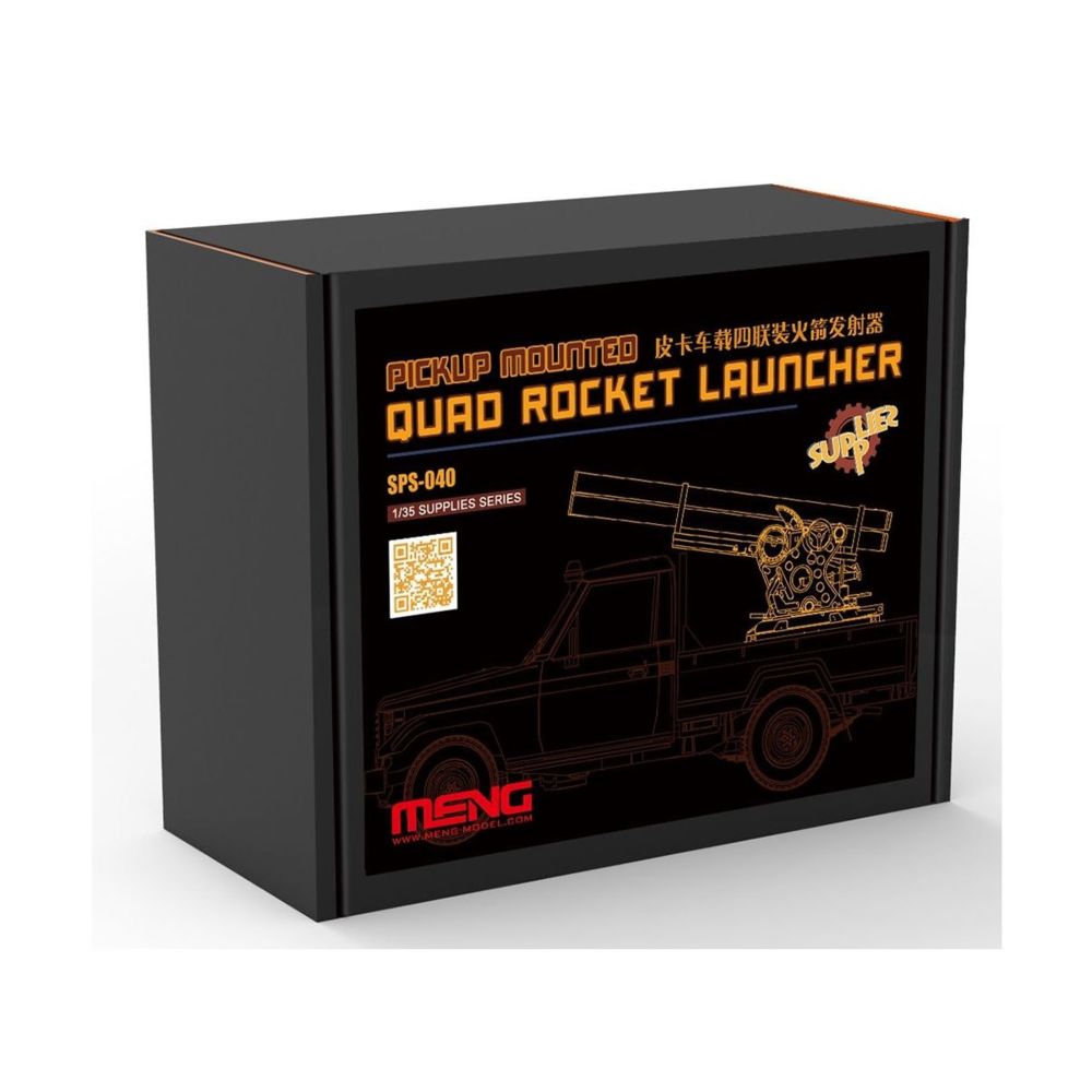 Meng - Modélisme : Lance-roquettes quadruple pour véhicules de type Pick-Up - Accessoires et pièces