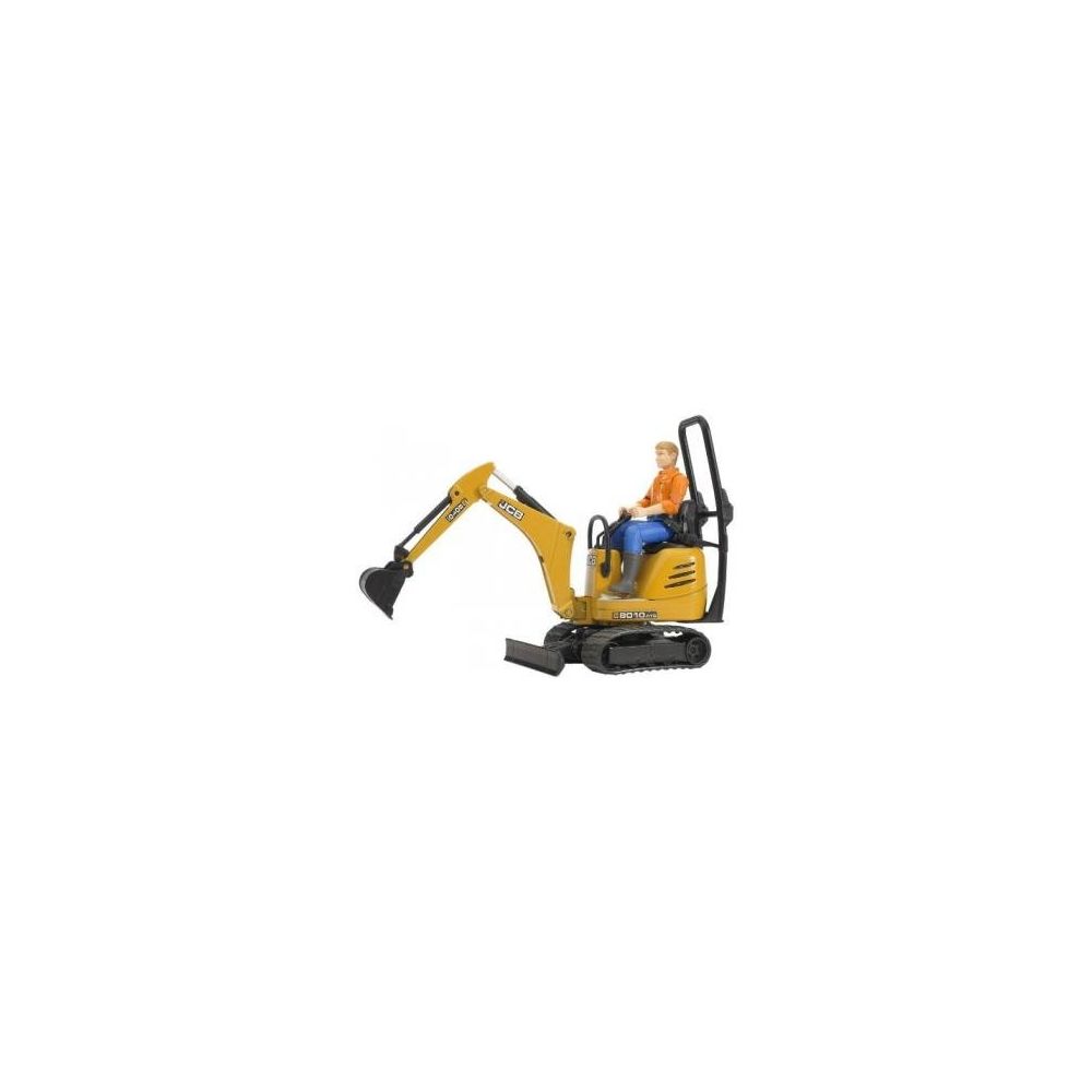 Bruder - Bruder Jcb Micro Excavator 8010 Cts and Construction Worker (Colors May Vary) - Voitures