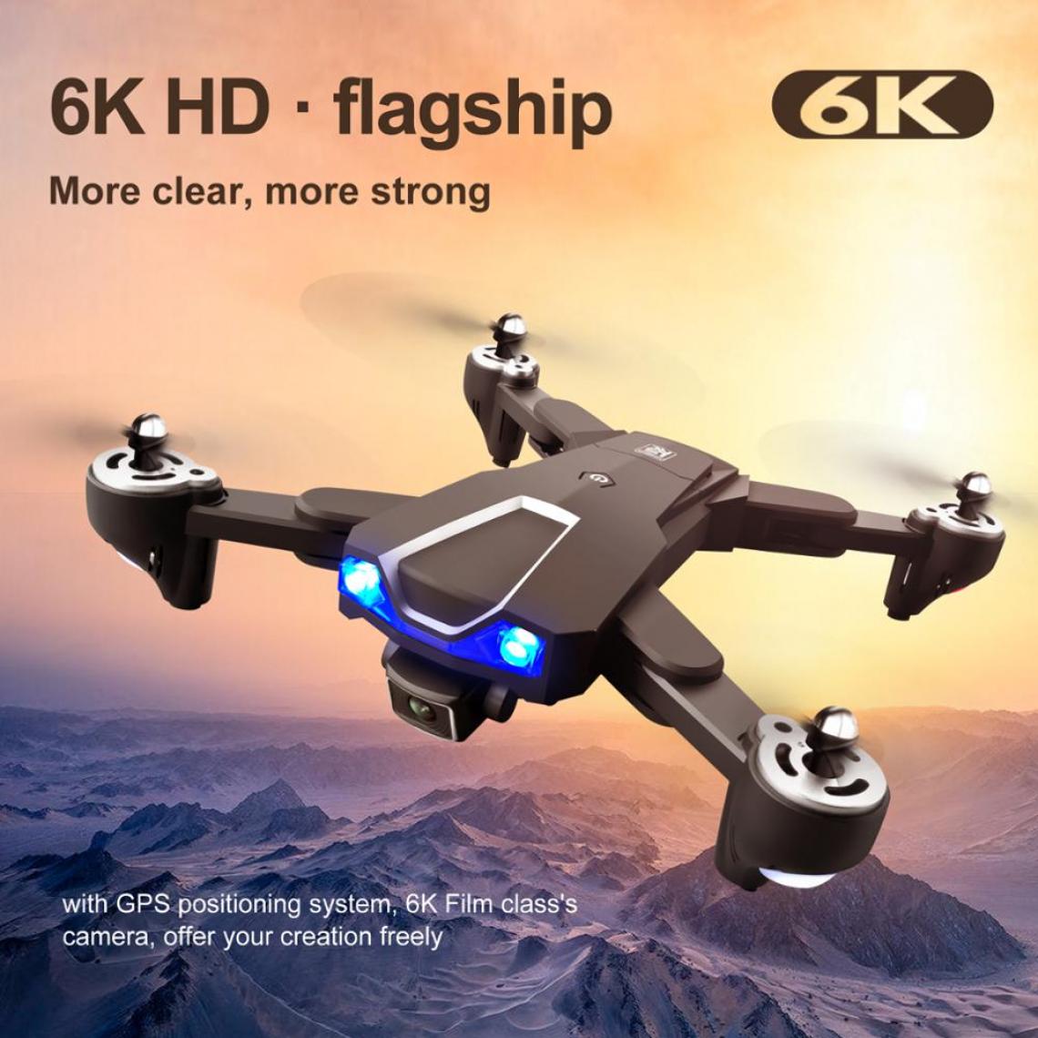 Universal - LS 25 drone 5G wifi GPS avec 6k HD caméra double caméra mode selfie traçage ME image transmission en temps réel pliable RC quadcopter | RC quadcopter(Le noir) - Drone