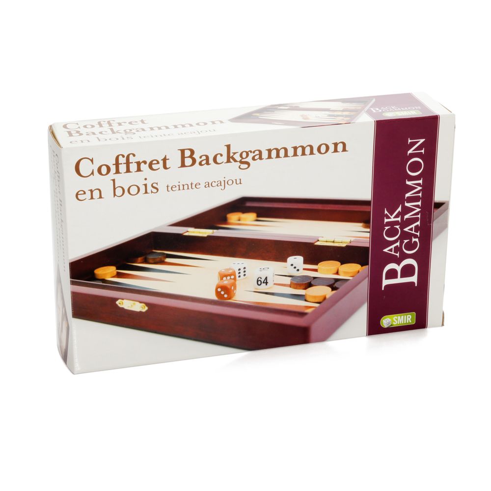 France Cartes - Backgammon acajou 28 x 15cm - Jeux de stratégie