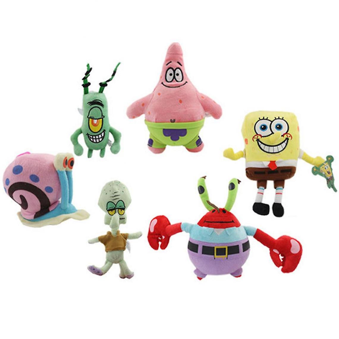 Universal - 6pc/lot Spongebob Soft Stuffed Plush Toy Dolls(Coloré) - Animaux