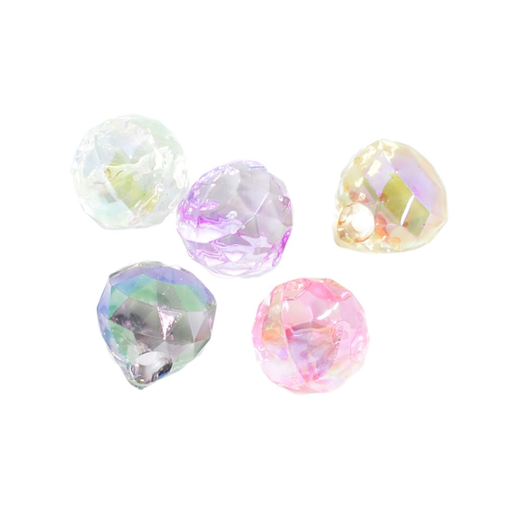 marque generique - 5 pcs mixte cristal acrylique charmes perles pour enfants bijoux cheveux accessoires goutte d'eau - Perles