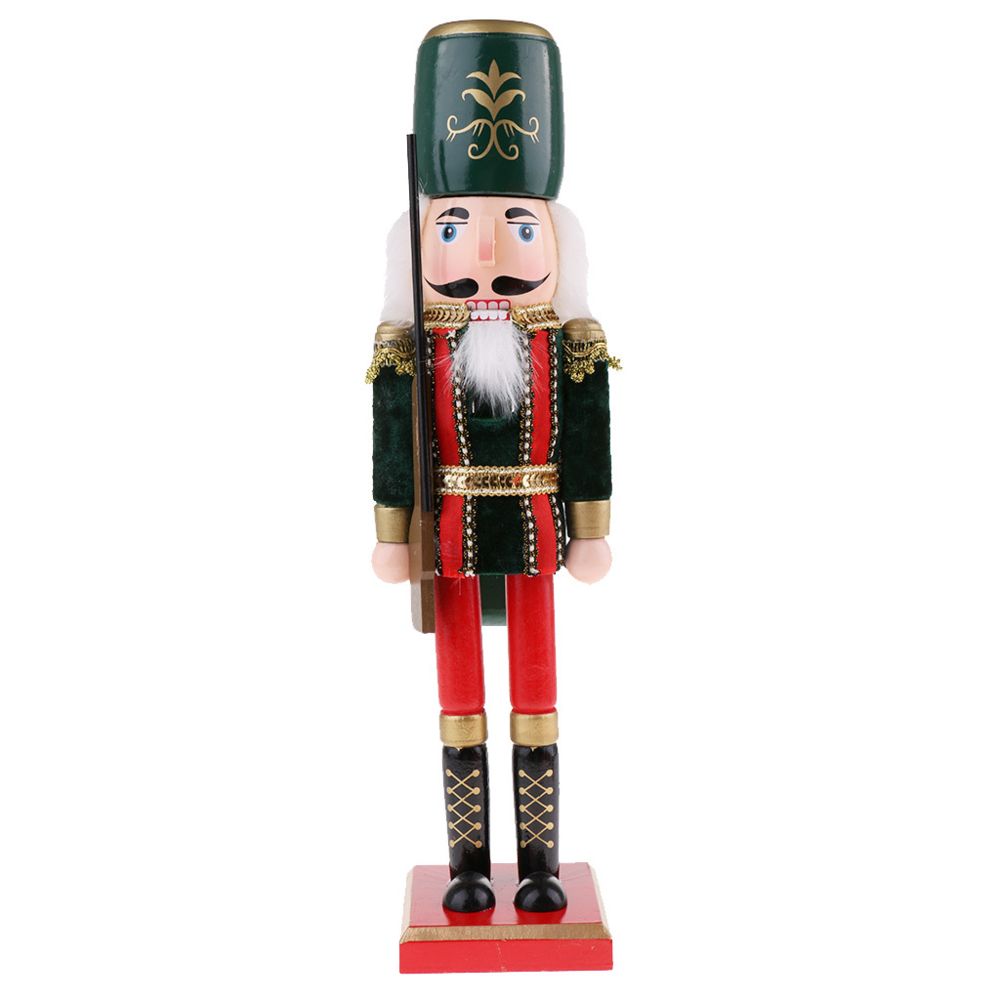 marque generique - 38cm figurine casse-noisette en bois ornements de noël décoration canne soldat - Jeux éducatifs