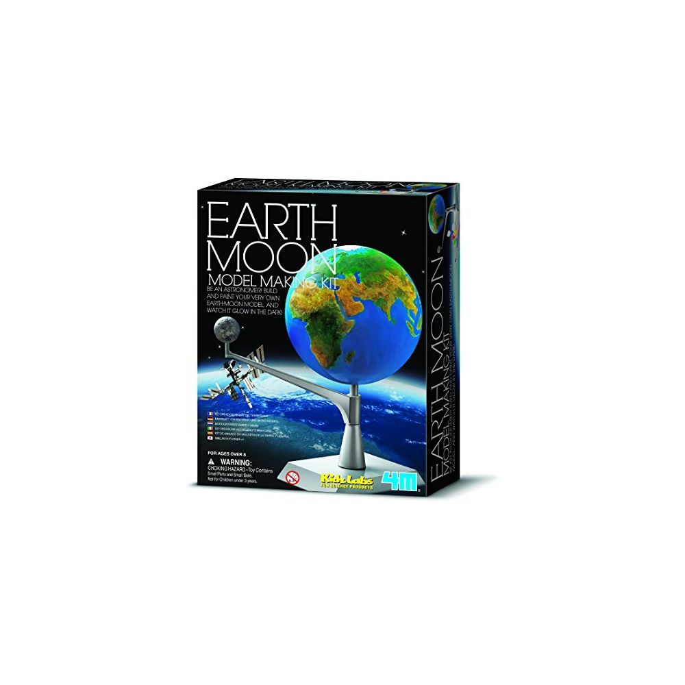 4M - 4M Kidzlabs Earth & Moon Model Kit - STEM Toys Science Lab DIY Orbit Planetarium Educational Gift - Jeux d'éveil