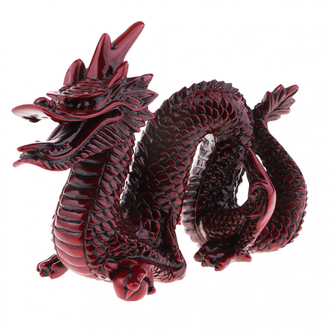 marque generique - Zodiaque Chinois Résine Licorne Dragon Figurine Peint à La Main Jouet Maison Ornements - Accessoires maquettes