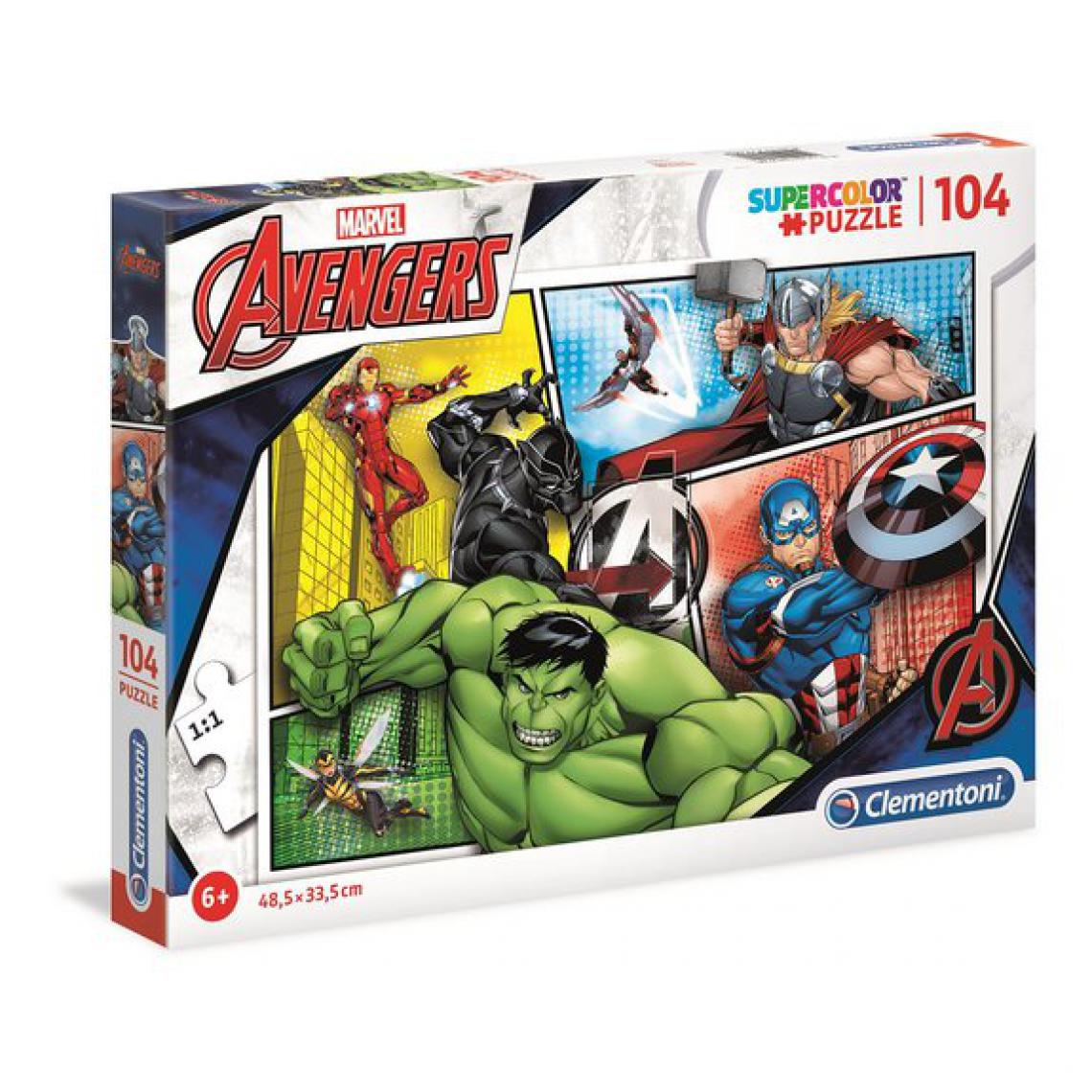 Ludendo - Puzzle SuperColor 104 pièces - The Avengers - Animaux