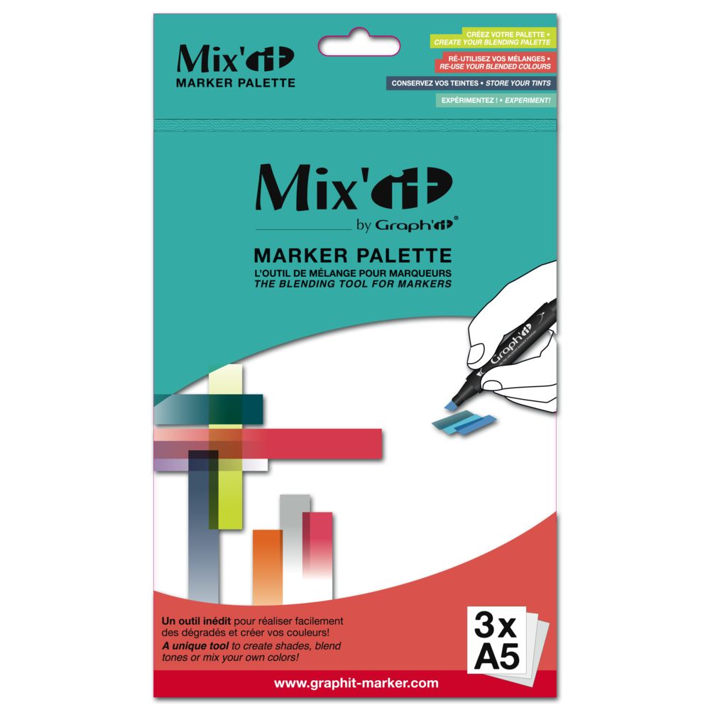 Graph It - Palette Mixit pour Marqueur 3 feuilles A5 - Graph it - Accessoires Bureau