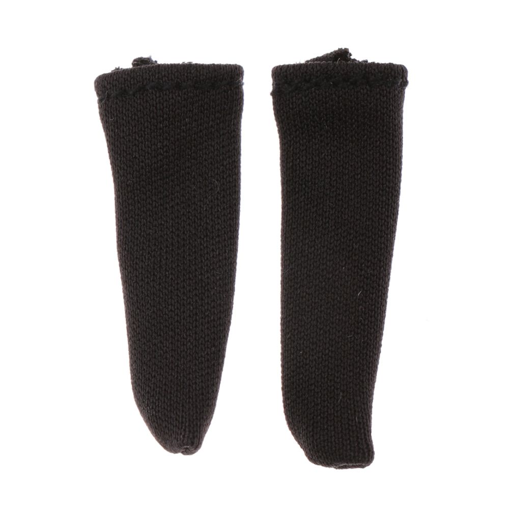 marque generique - paire de bas de camouflage longues chaussettes pour 20cm / 8 '' poupées blythe noir - Poupons