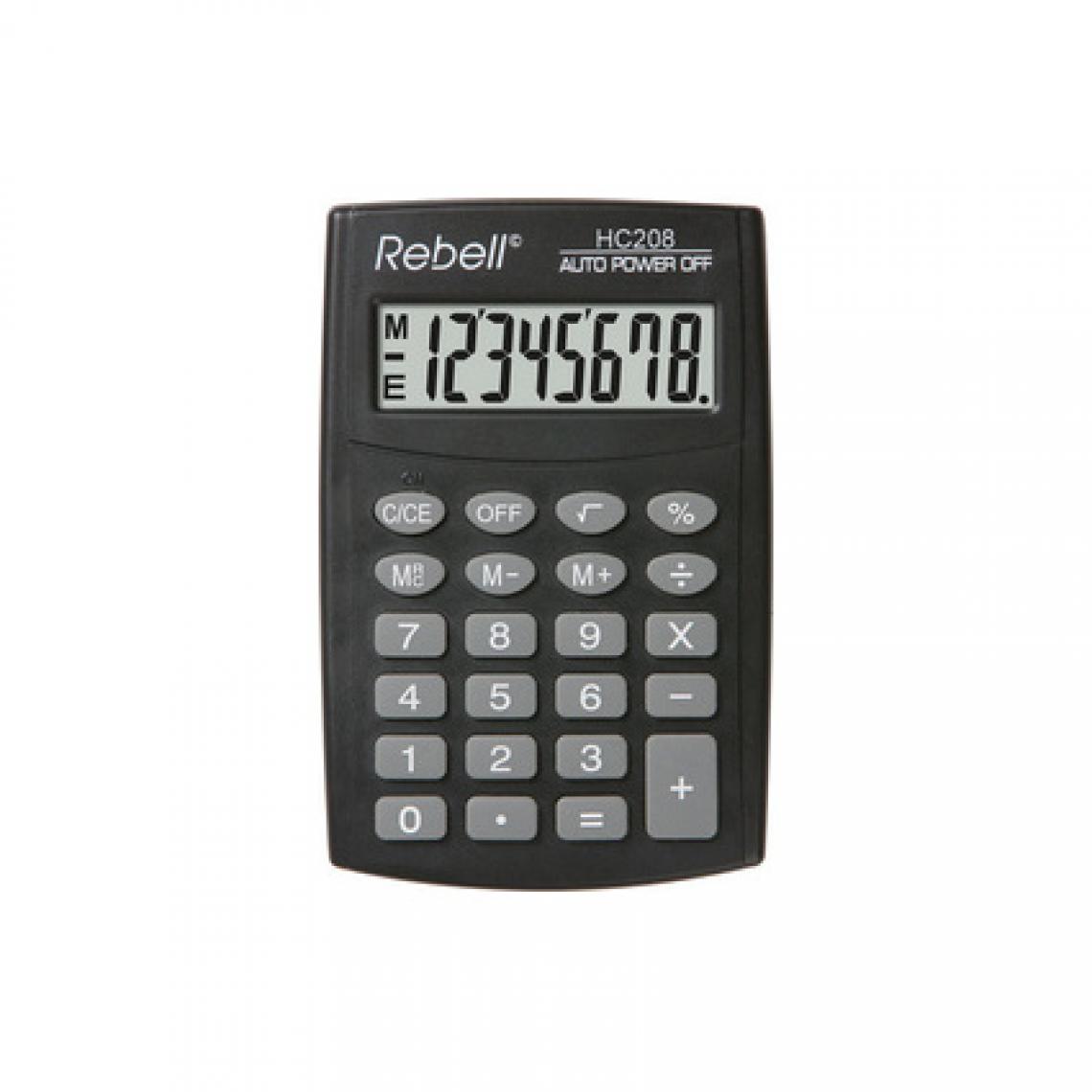 Rebelle - Rebell Calculatrice de poche HC 208, noir () - Accessoires Bureau