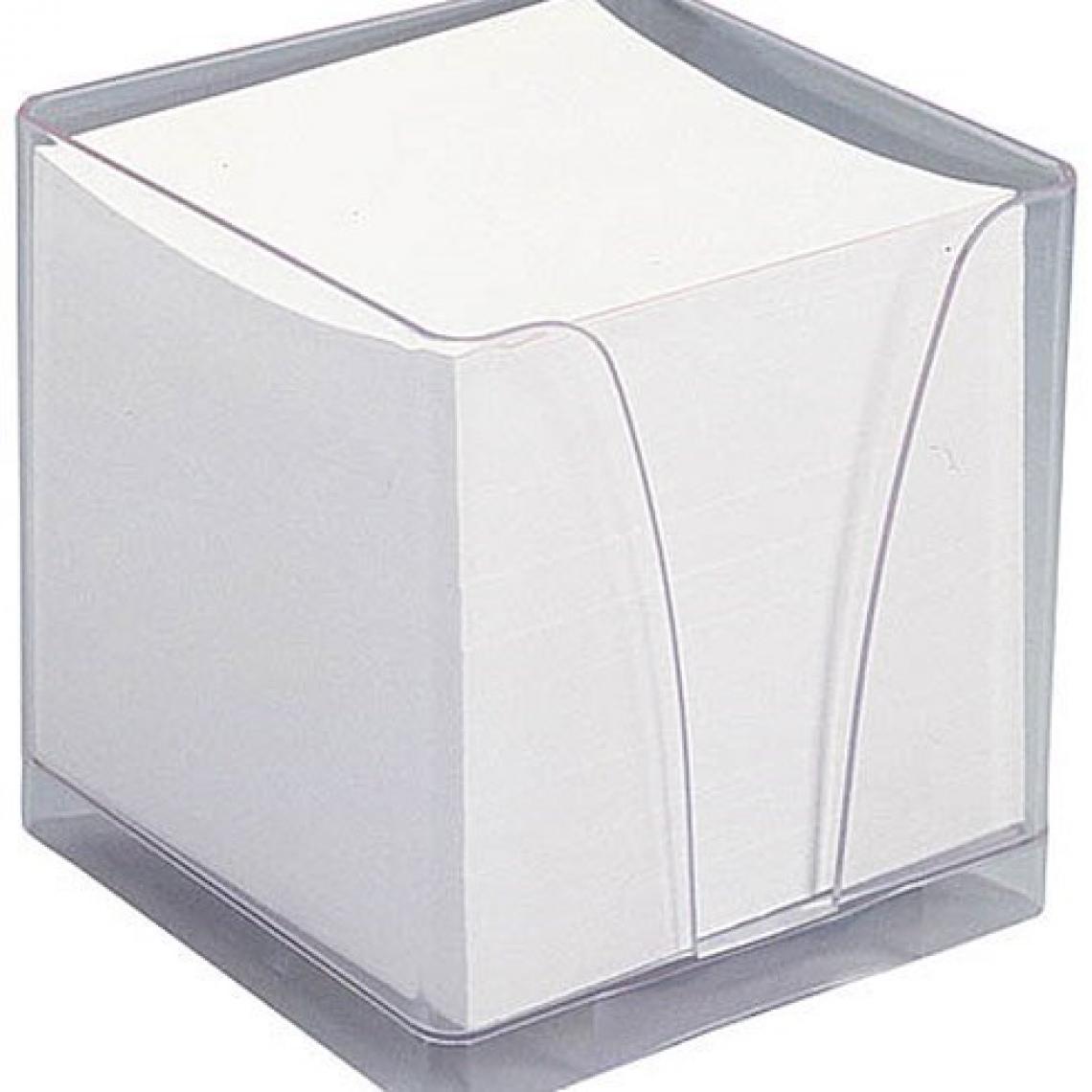 Bontemps - Bloc cube plexi avec une recharge papier blanc 90 x 90 mm - bloc de 800 feuilles - Accessoires Bureau