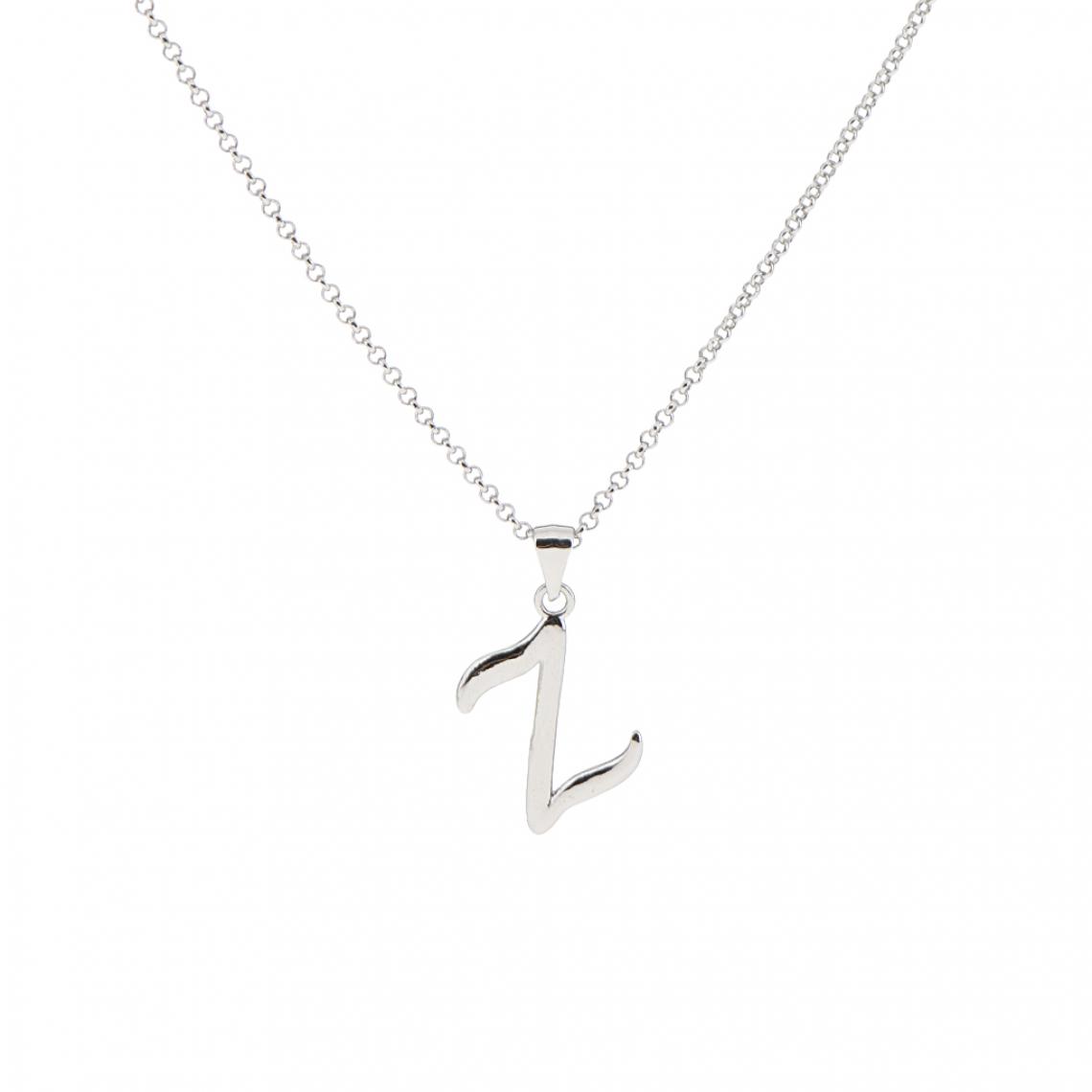marque generique - a-z alphabet mode initiale lettre pendentif collier chaîne bijoux t - Perles