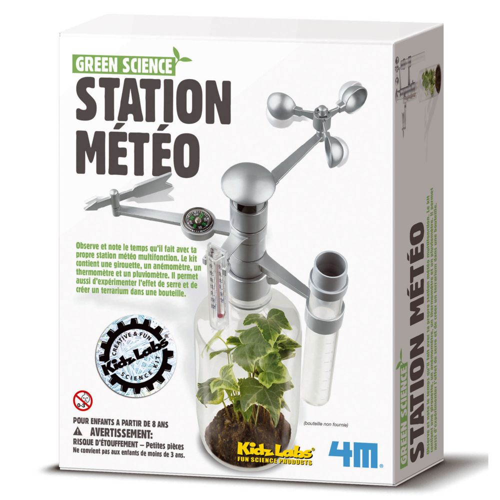 4M - Kidz Labs - Kit de fabrication Green Science : Station Météo - Kit d'expériences