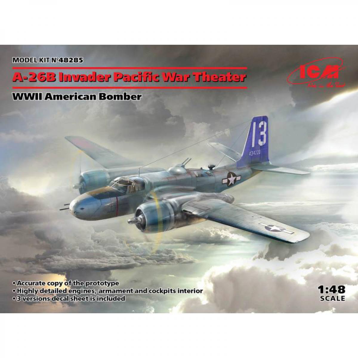 Icm - Maquette Avion A-26Ð² Invader Pacific War Theater Wwii American Bomber - Avions