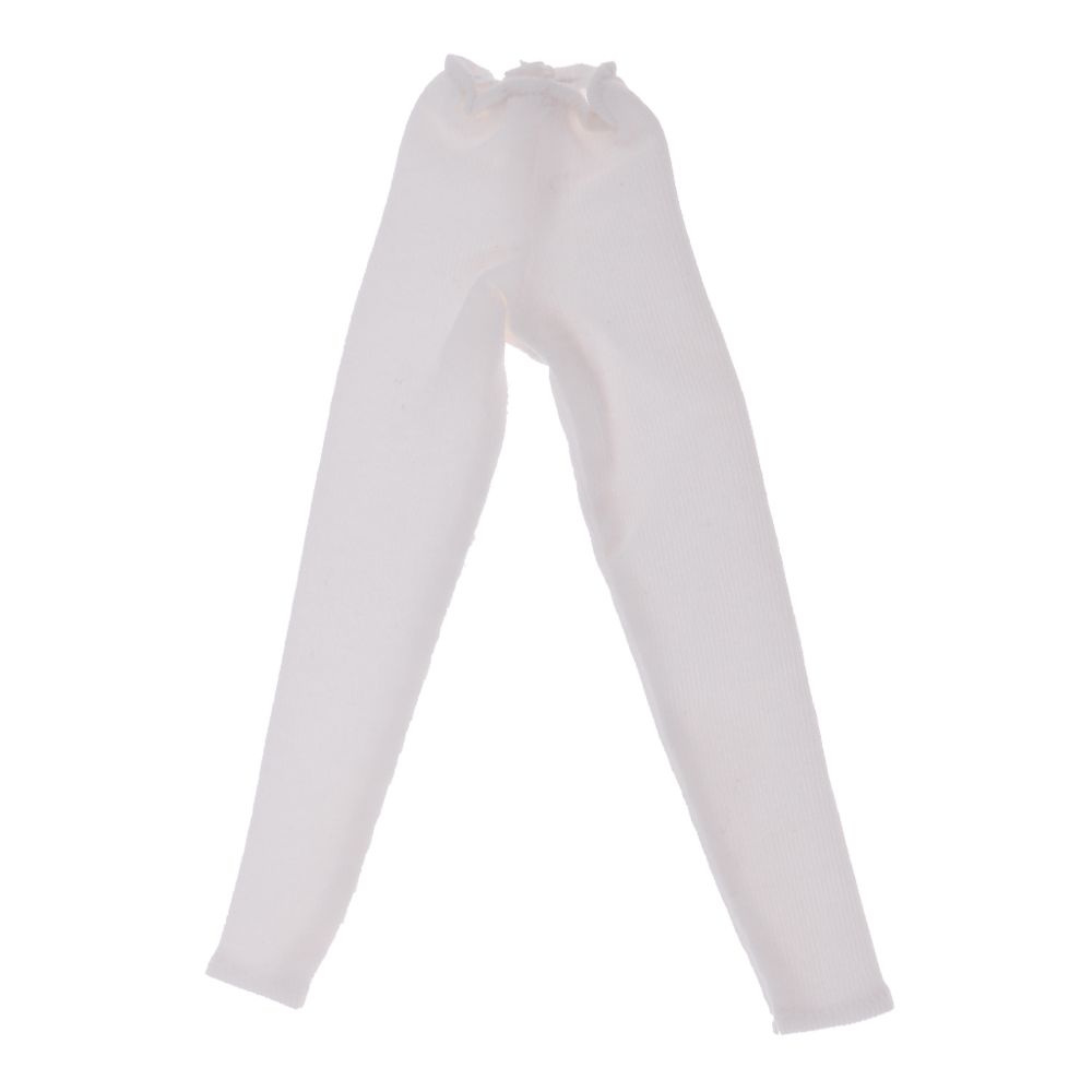 marque generique - jolies leggings longues chaussettes pantalons habiller pour 12 pouces blythe poupée bjd blanc - Poupons