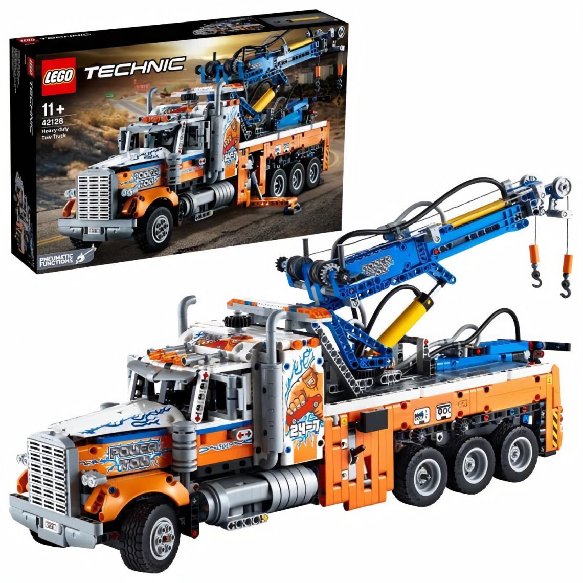 Lego - LEGO 42128 Technic Le Camion de Remorquage Lourd Camion Jouet avec Grue, Jouet de Construction pour Enfants - Briques Lego