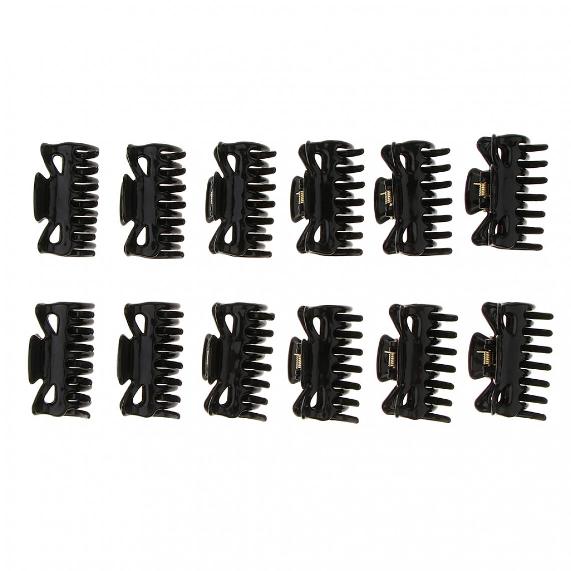 marque generique - 12 pièces en plastique mini griffes de cheveux poignées clips épingles styling accessoires café - Perles