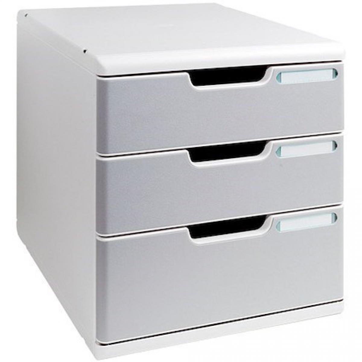 Exacompta - modul0 3 tiroirs gris - Accessoires Bureau