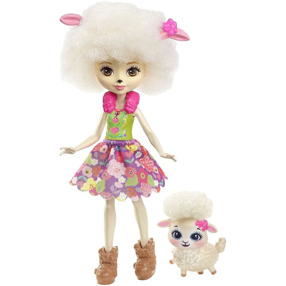 Mattel - Mattel FNH25 >Enchantimal filles de moutons Lorna Lamb - Mini-Poupée - Poupées mannequins