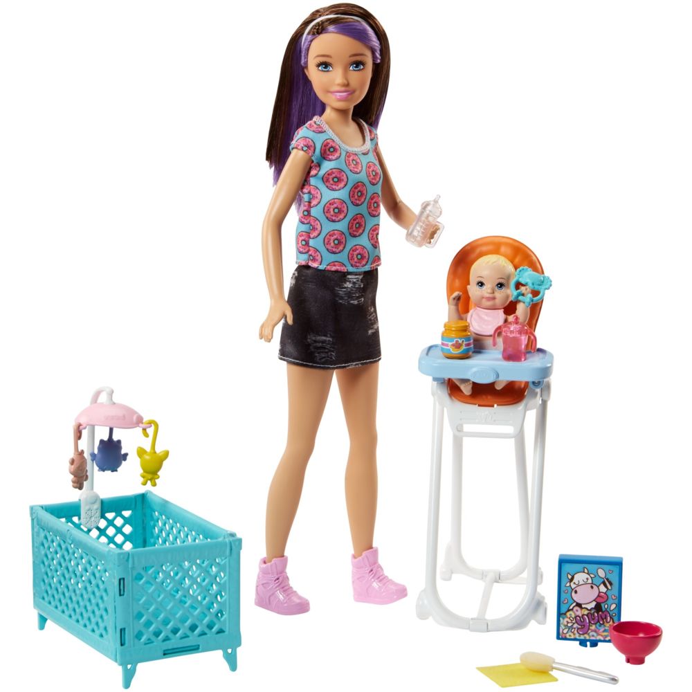 Barbie - Coffret Poupée Mannequin - Babysitter Skipper - FHY98 - Poupées mannequins