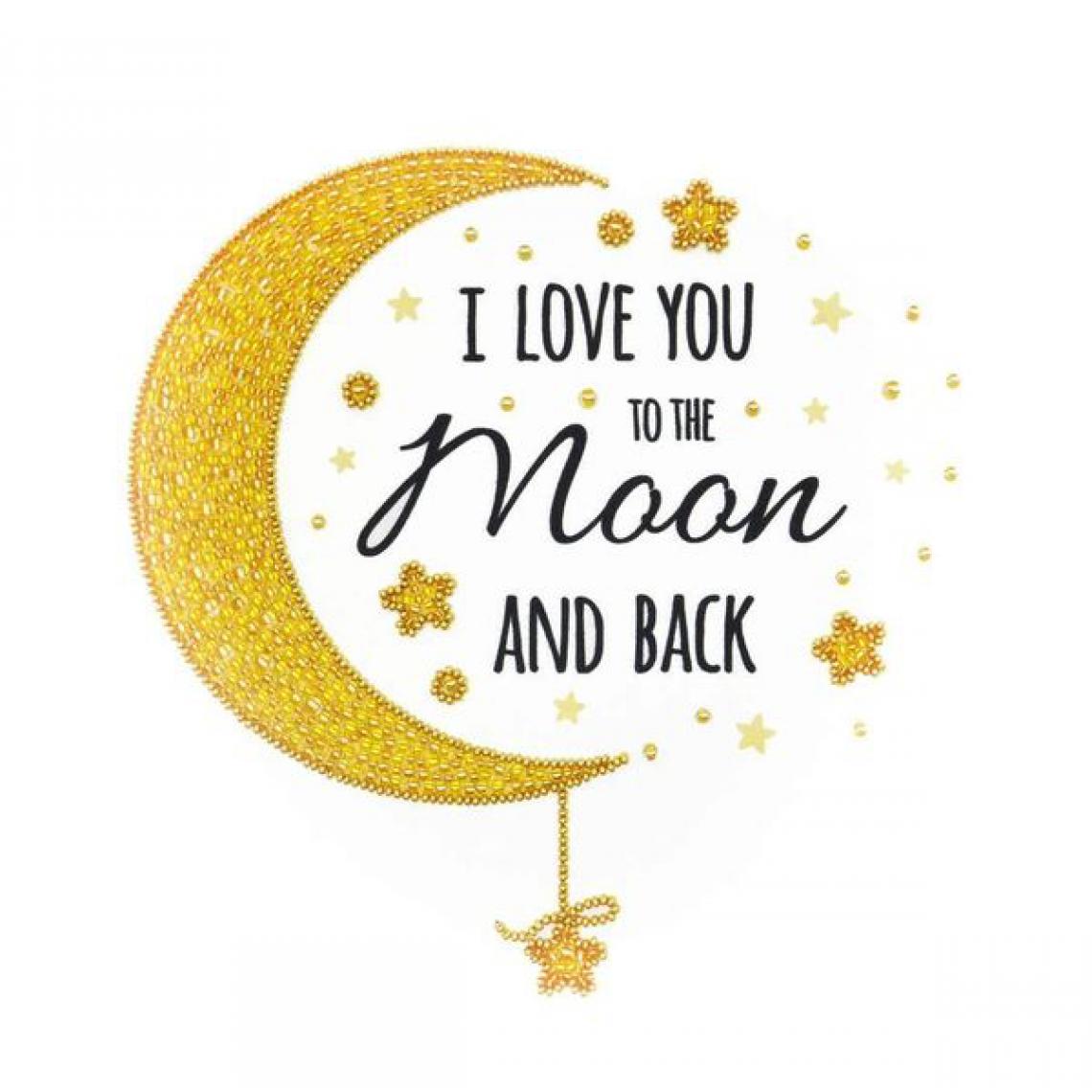 Miniart Crafts - Love you to the Moon and Back, Perlen- -stickset- Miniart Crafts - Accessoires et pièces