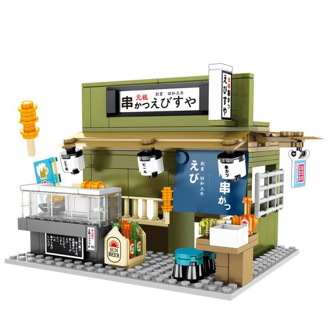 Generic - Jouet de construction SEMBO Snack-bar japonais 28*21*5.8 cm - Gris  - Briques et blocs