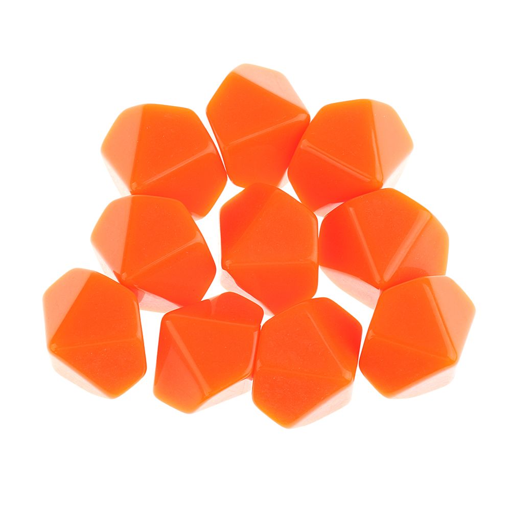 marque generique - 10 pièces dés 10 faces vierge d10 die diy jeu de cartes de table les accessoires orange - Jeux de rôles