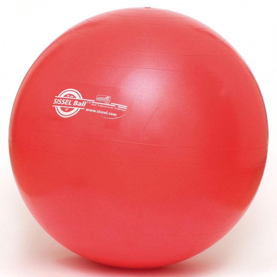Sissel - Sissel Ballon d'exercice 65 cm Rouge SIS-160.062 - Jeux de balles