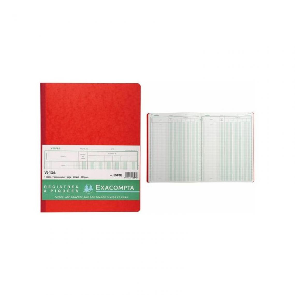 Exacompta - EXACOMPTA Piqûre comptable "Ventes", 320 x 250 mm, 80 pages () - Accessoires Bureau