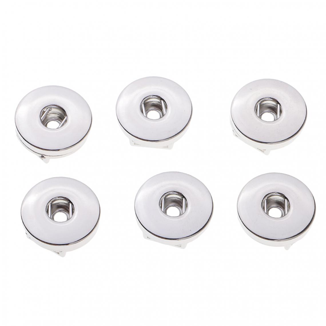 marque generique - 6set 18 / 12mm bouton pression boutons base pendentifs pour fabrication de bijoux bricolage 2.5cm 1 - Perles