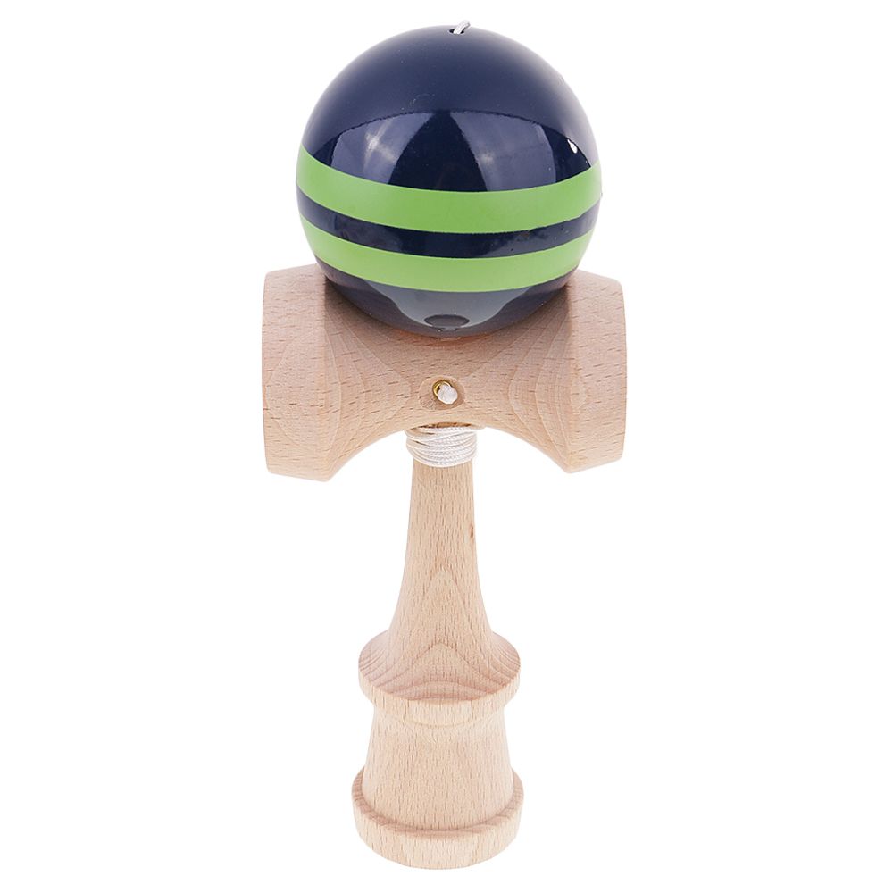 marque generique - Kendama stripes jeu de balle à bois jouet en bois bleu vert - Jeux éducatifs
