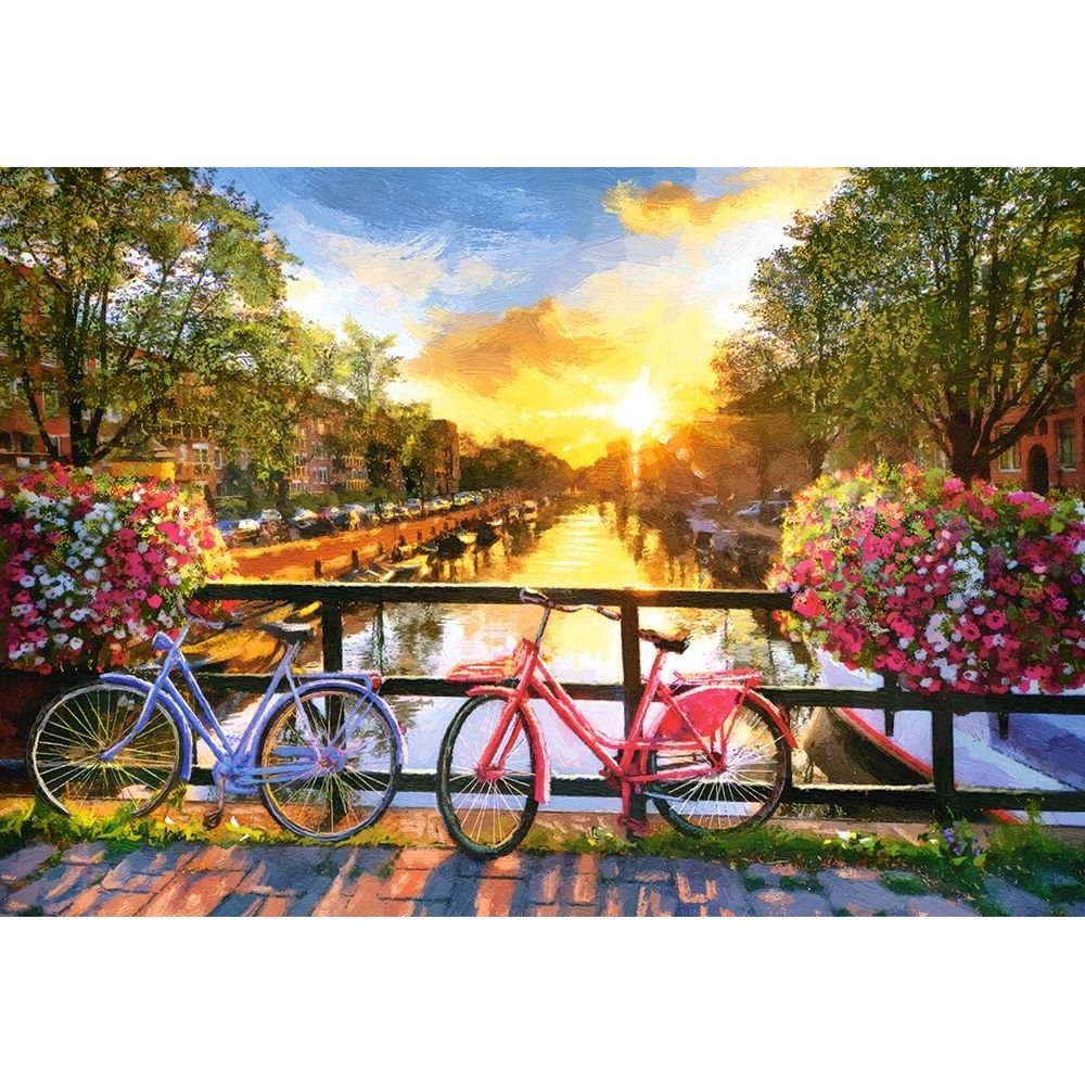 Castorland - puzzle 1000 pièces : Amsterdam en vélo - Puzzles Adultes