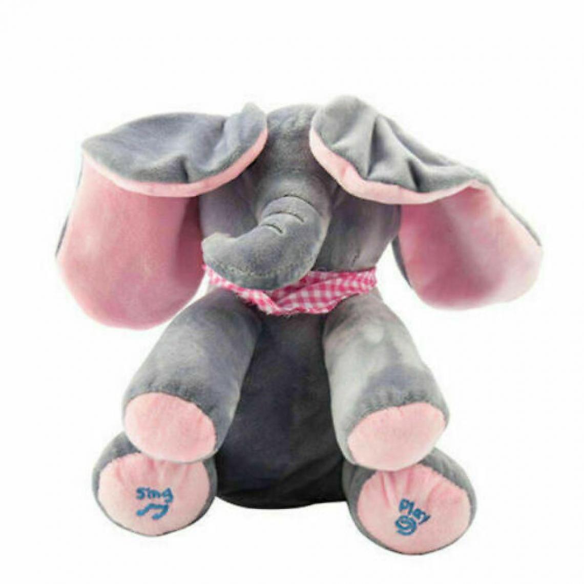Universal - Musique, éléphant, peluche, poupée de chant, bébé, cadeau d'enfant.(Rose) - Doudous