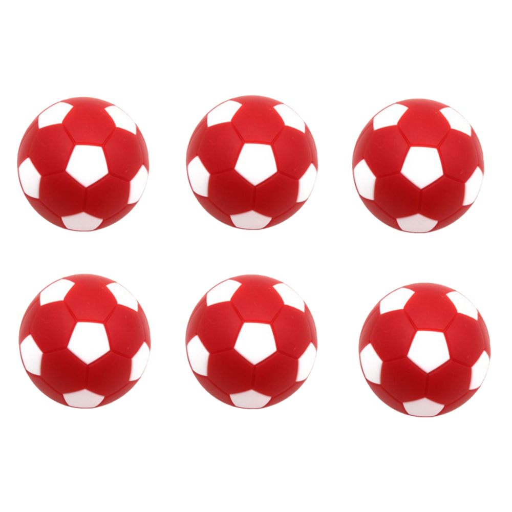 marque generique - 6pcs 32mm football baby-foot football balles fussball remplacement rouge - Baby foot