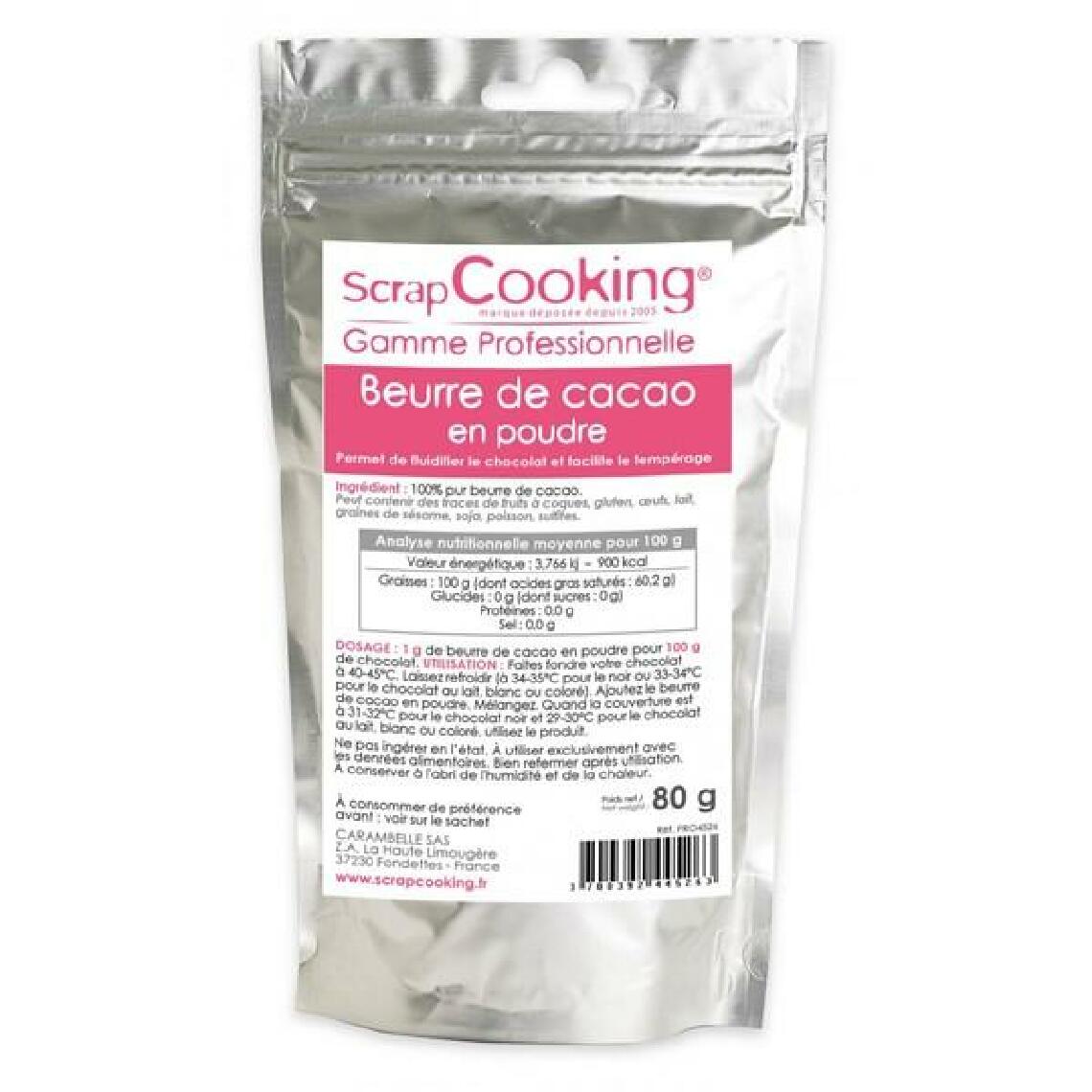 Scrapcooking - Beurre de cacao en poudre 80 g - Kits créatifs