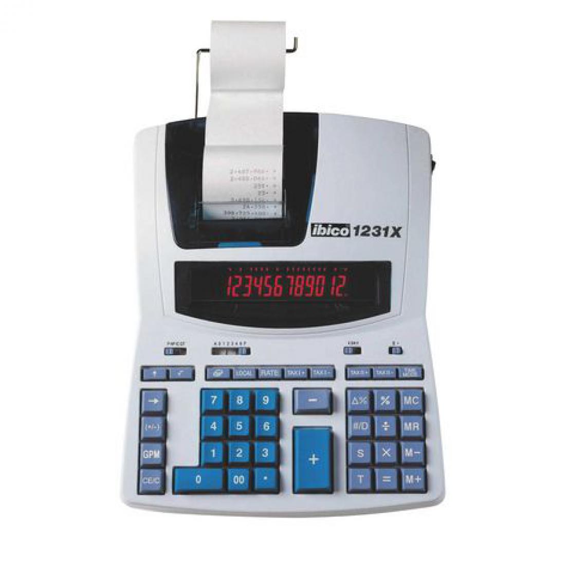 Ibico - Calculatrice imprimante Ibico 1231X - 12 chiffres - Accessoires Bureau