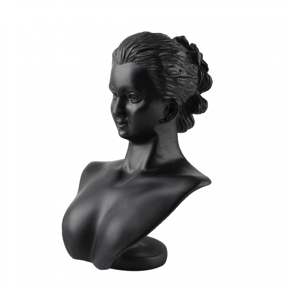 marque generique - Support D'affichage de Bijoux en Résine Figurine Mannequin Modèle Noire - Perles