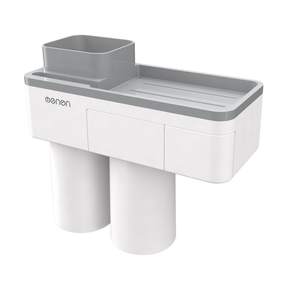 marque generique - porte brosse à dents creative avec ventouse magnétique salle de bain gris - Meubles de salle de bain