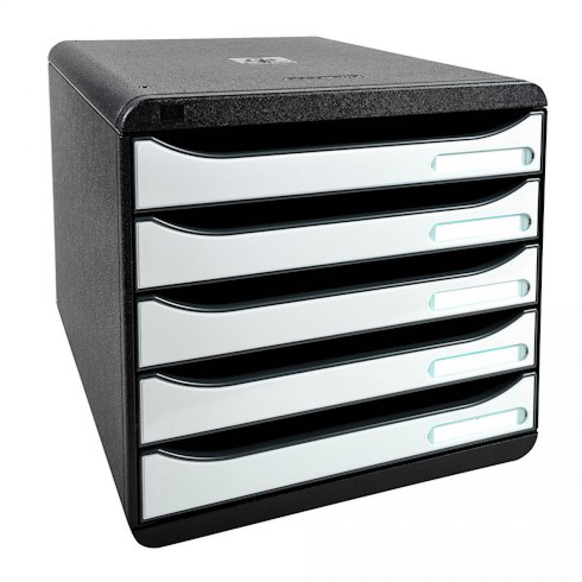 Exacompta - Module de classement BIG-BOX PLUS, 5 tiroirs,blanc - Accessoires Bureau