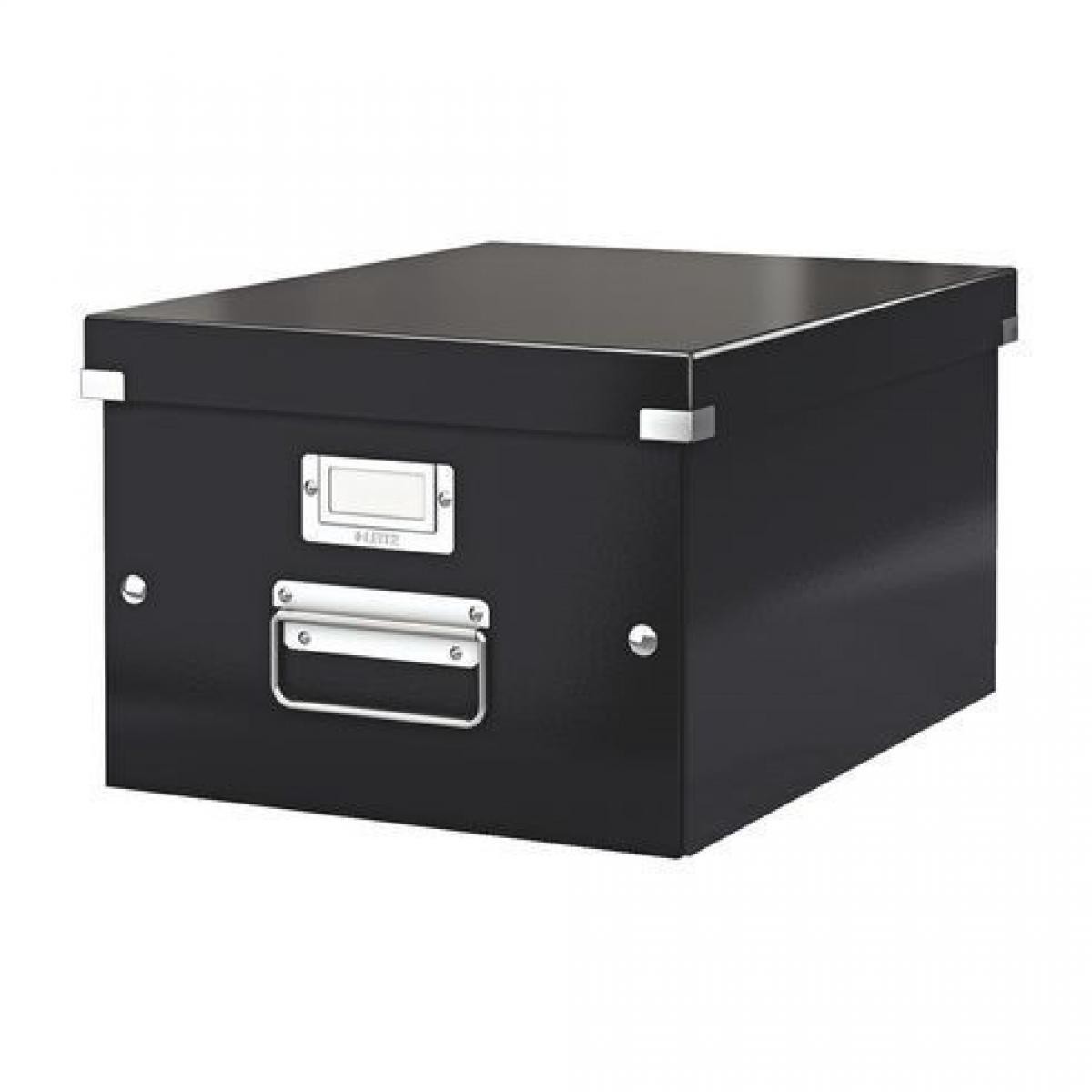 Leitz - Boîte de rangement carton Leitz Click&Store Wow H 20 x L 28 x P 36,8 cm noire - Accessoires Bureau