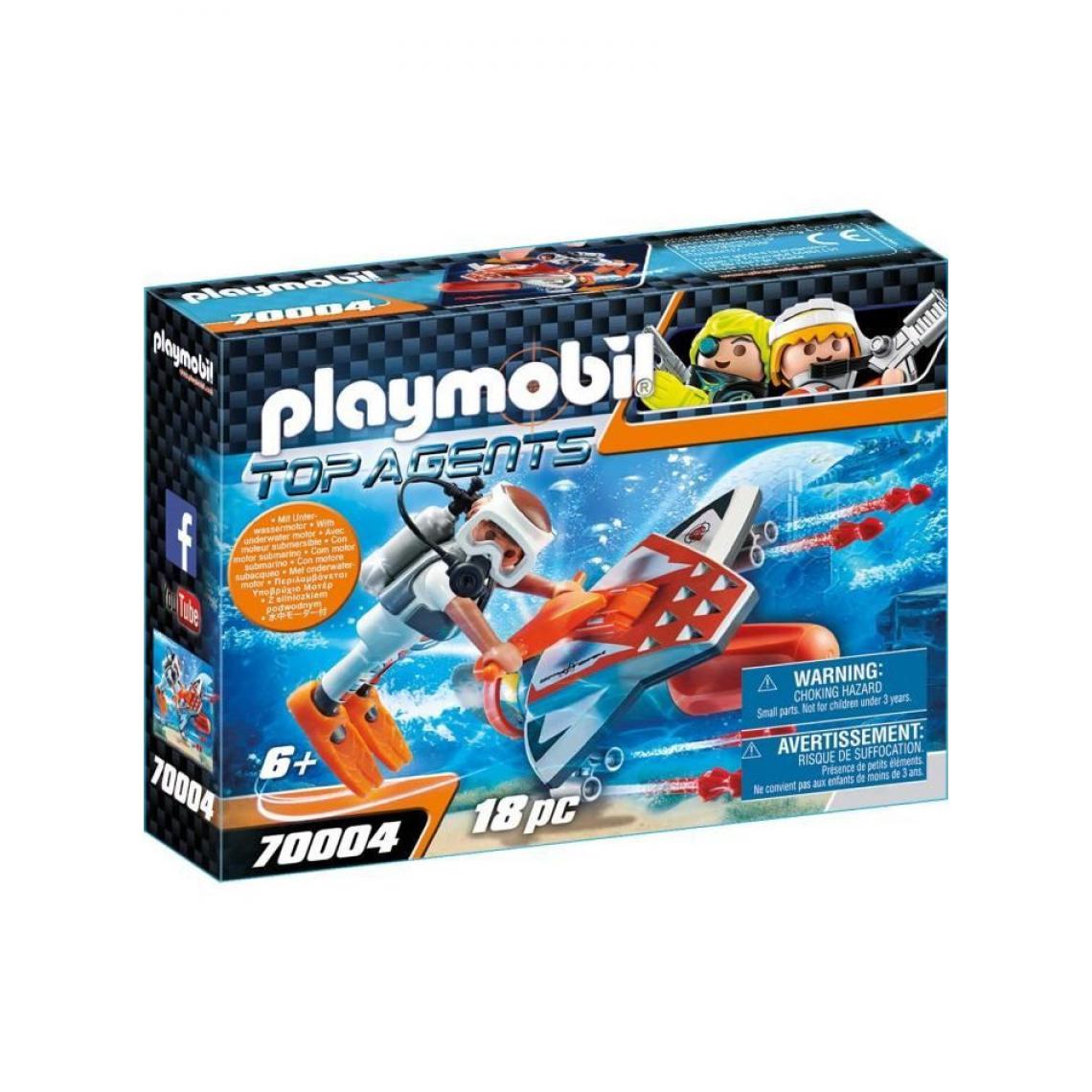 Playmobil - 70004 Playmobil Propulseur sous-marin Spy Team 0219 - Playmobil
