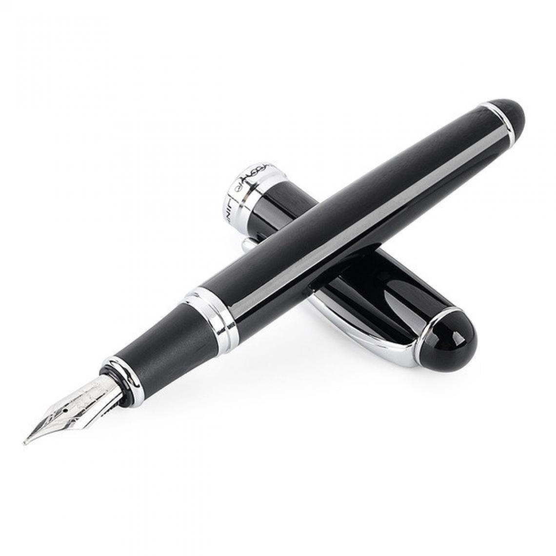 Wewoo - X750 papeterie stylo-plume en acier inoxydable plume moyenne stylos encre école cadeau cadeautaille 0.5mm noir - Accessoires Bureau