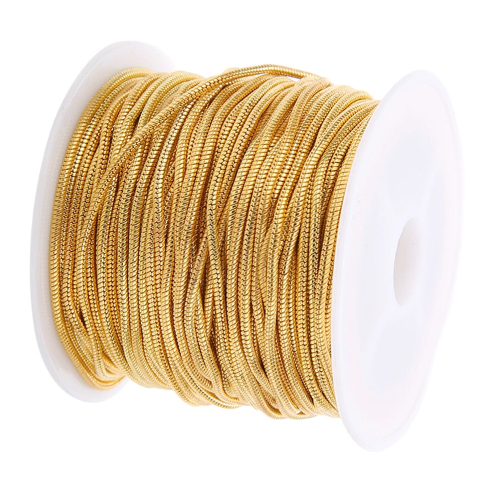 marque generique - Chaîne de collier de chaîne de serpent de cuivre de 10 mètres pour les conclusions de bijoux de bricolage blanc k - Perles